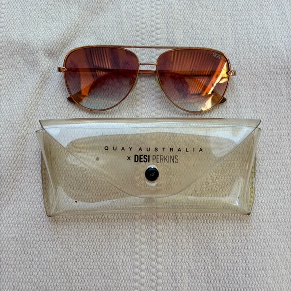 Quay Australia x Desi Perkins sunglasses and case #sunglasses - Picture 1 of 5